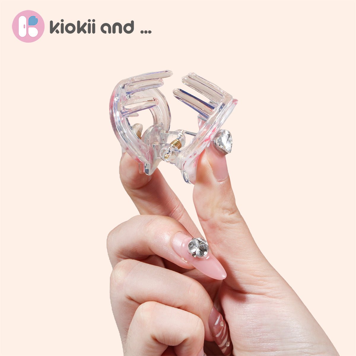 Arch14 Pastel Blossoms Mini Round Claw Clip 1pc by Arch14 – Hair Accessories
