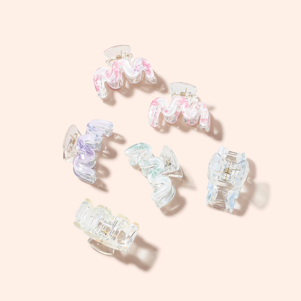 Arch14 Pastel Blossoms Mini Wave Claw Clip 1pc by Arch14 – Hair Accessories