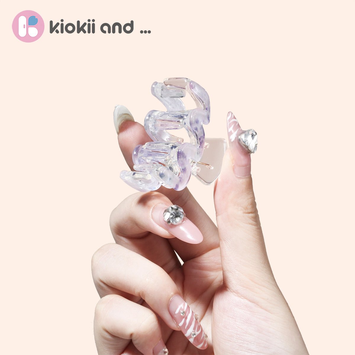 Arch14 Pastel Blossoms Mini Wave Claw Clip 1pc by Arch14 – Hair Accessories