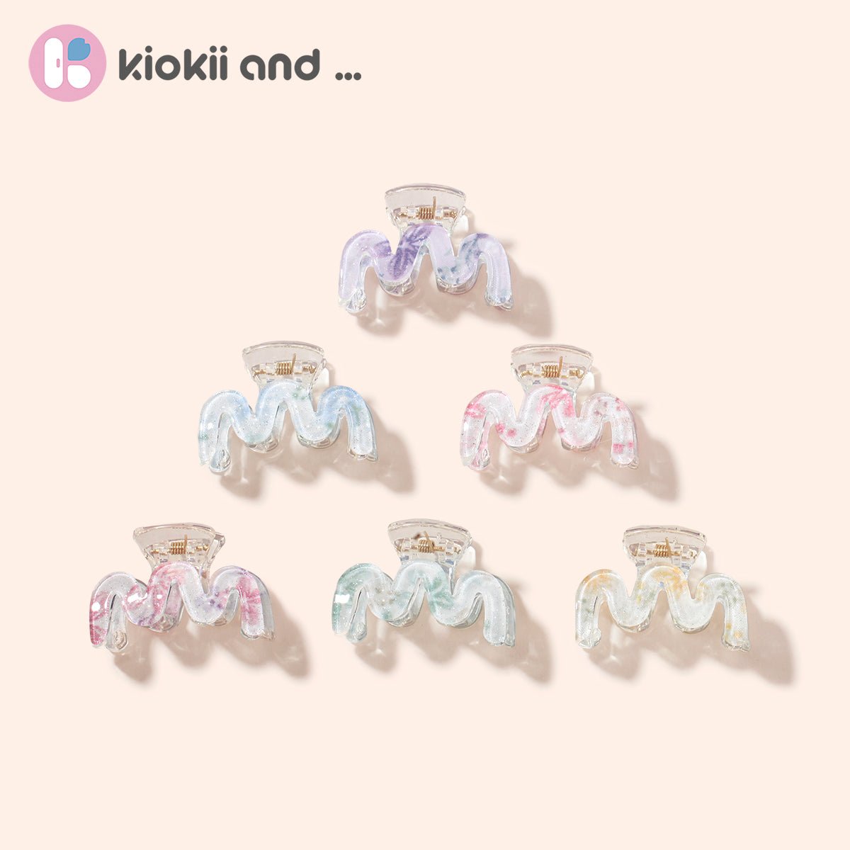 Arch14 Pastel Blossoms Mini Wave Claw Clip 1pc by Arch14 – Hair Accessories