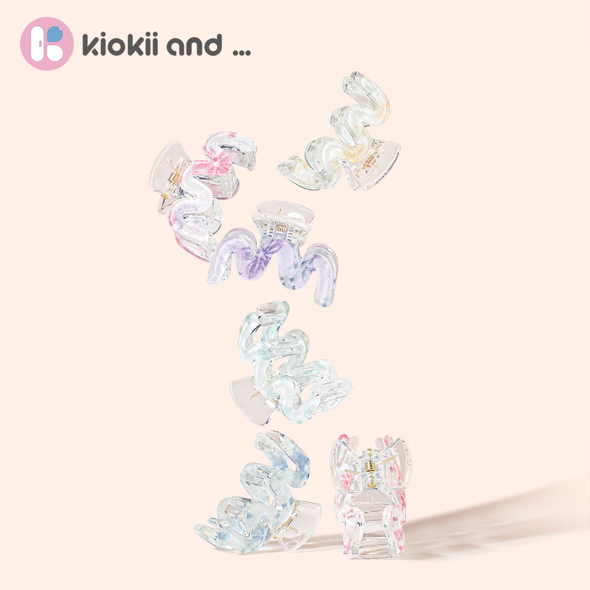 Arch14 Pastel Blossoms Mini Wave Claw Clip 1pc by Arch14 – Hair Accessories
