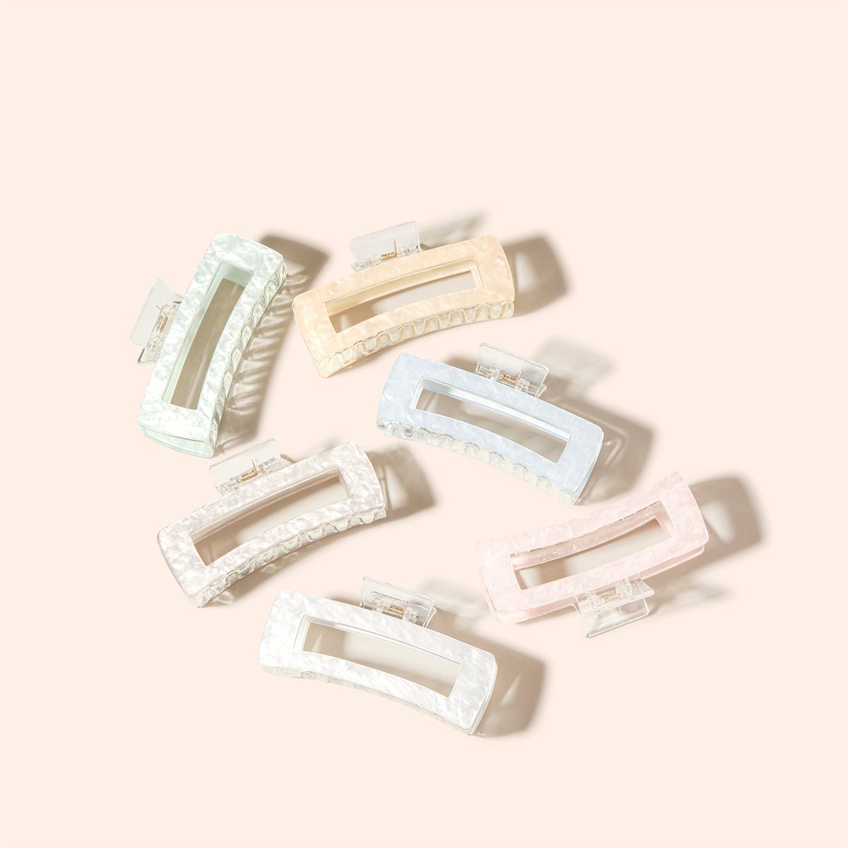 Arch14 Pearl Matte Rectangular Claw Clip 1pc by Arch14 – Hair Accessories
