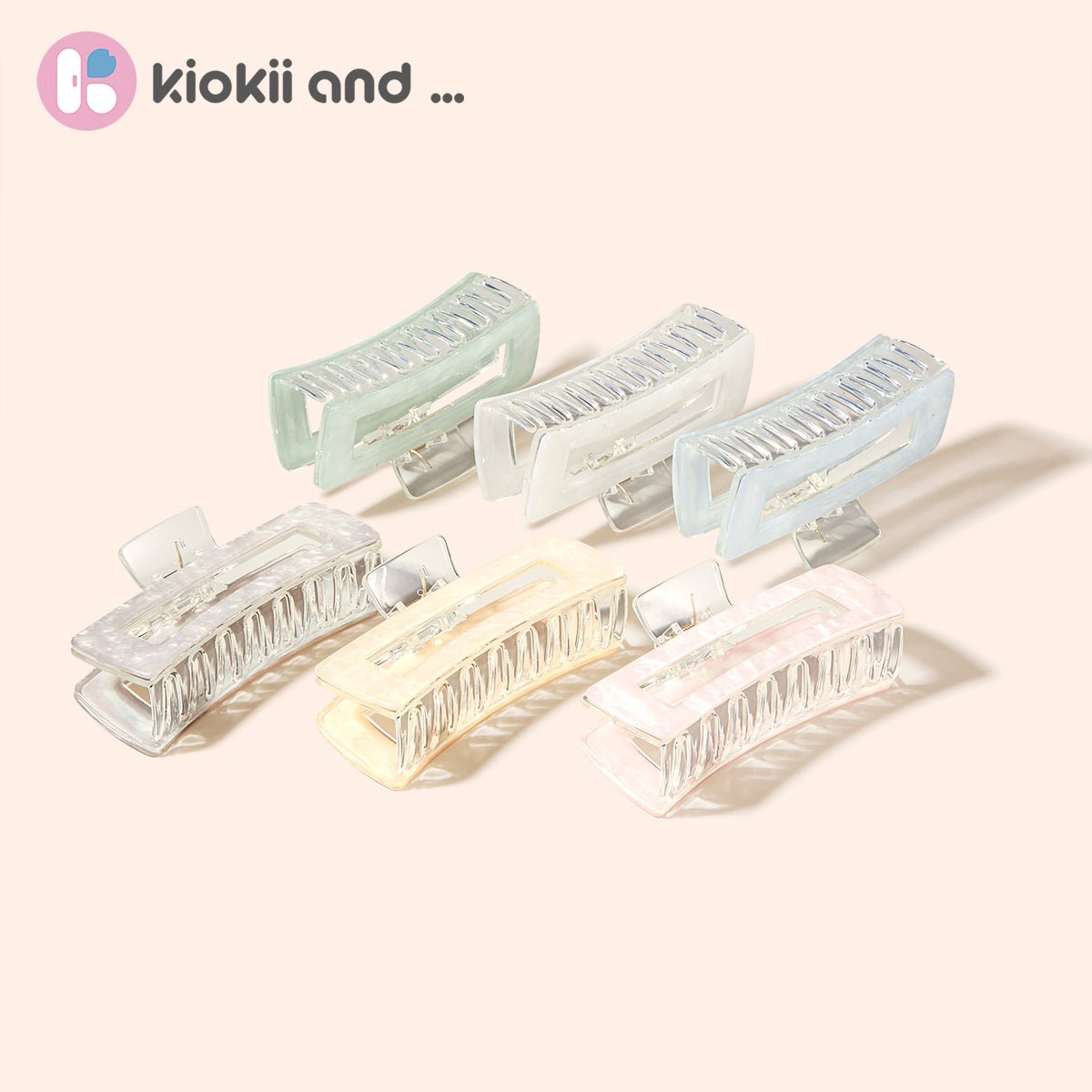 Arch14 Pearl Matte Rectangular Claw Clip 1pc by Arch14 – Hair Accessories