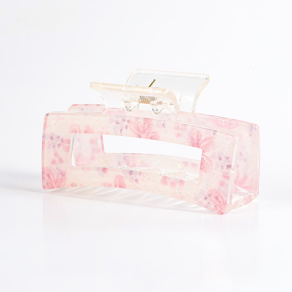 Arch14 Printed Floral Rectangle Claw Clip 1pc by Arch14 – Hair Accessories