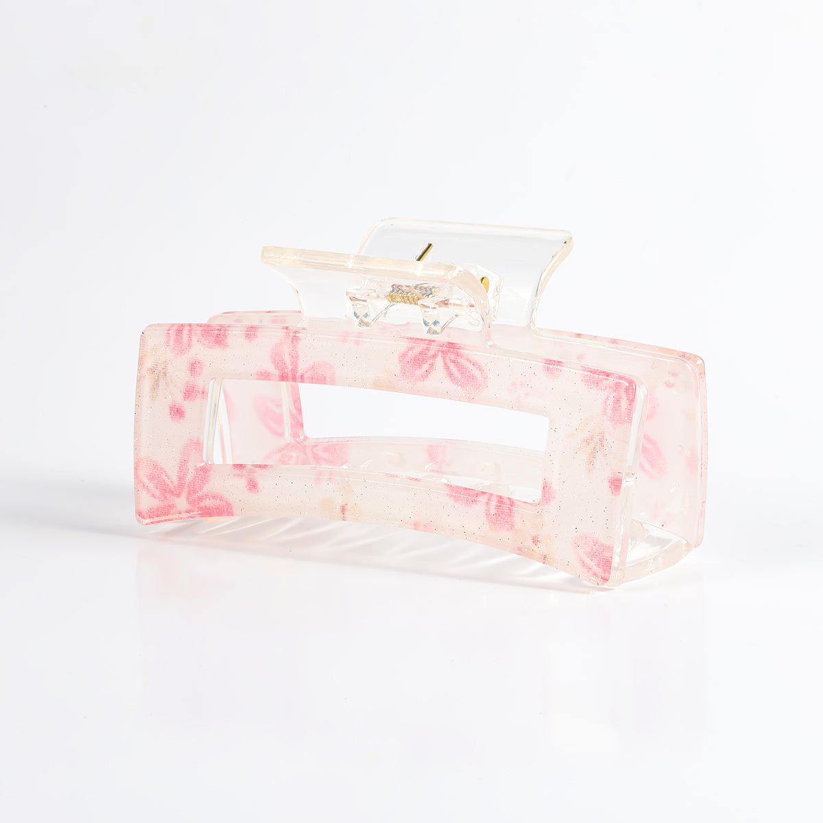 Arch14 Printed Floral Rectangle Claw Clip 1pc by Arch14 – Hair Accessories