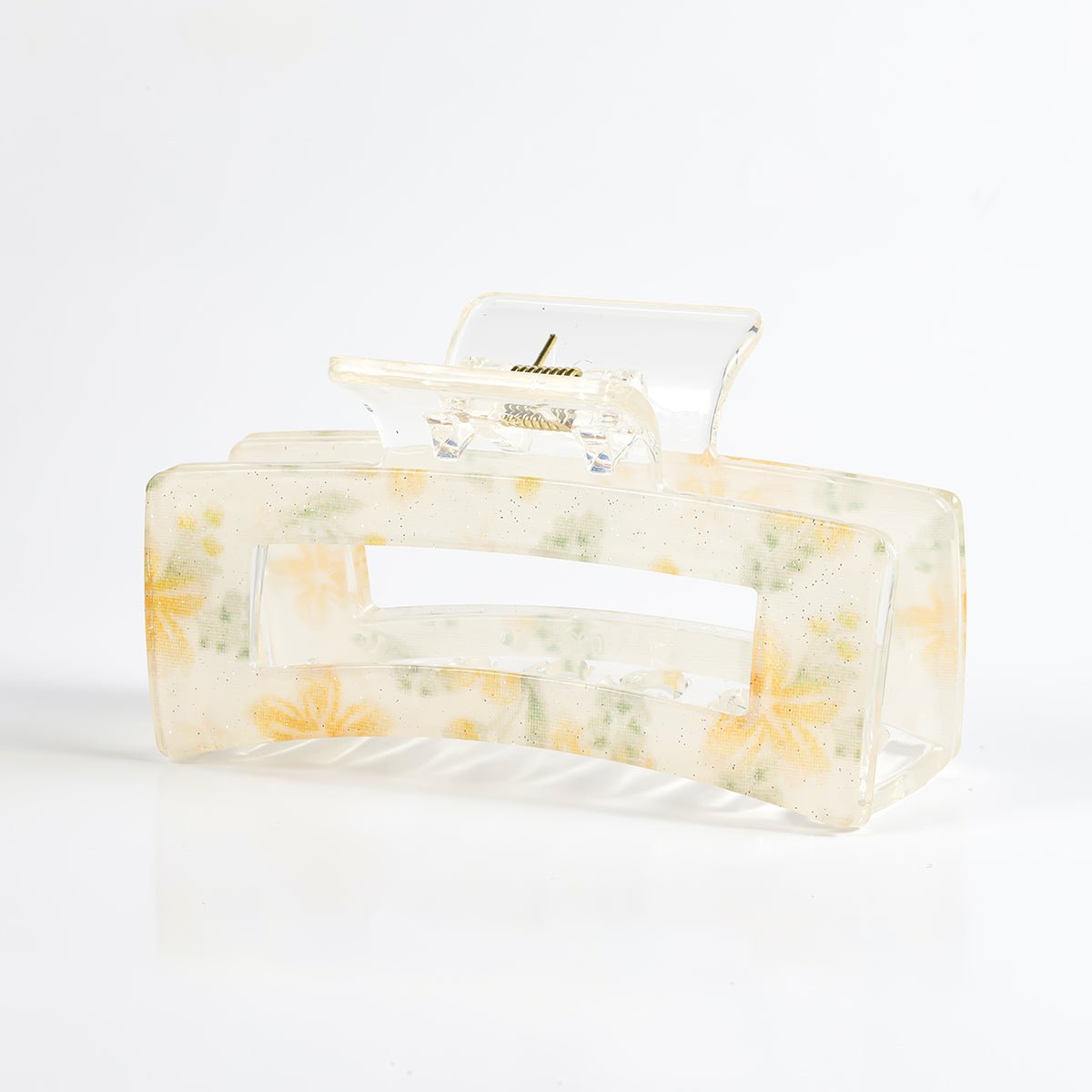 Arch14 Printed Floral Rectangle Claw Clip 1pc by Arch14 – Hair Accessories