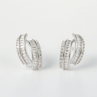 Arch14 Radiant Triple - Layer Baguette 18K Gold - Plated Stud Earrings by Arch14 – Earrings photo