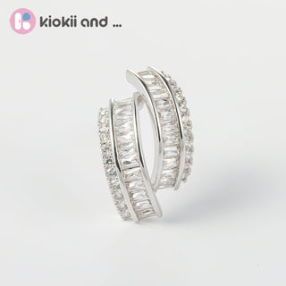 Arch14 Radiant Triple - Layer Baguette 18K Gold - Plated Stud Earrings by Arch14 – Earrings photo