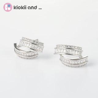 Arch14 Radiant Triple - Layer Baguette 18K Gold - Plated Stud Earrings by Arch14 – Earrings photo