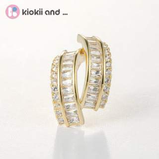 Arch14 Radiant Triple - Layer Baguette 18K Gold - Plated Stud Earrings by Arch14 – Earrings photo