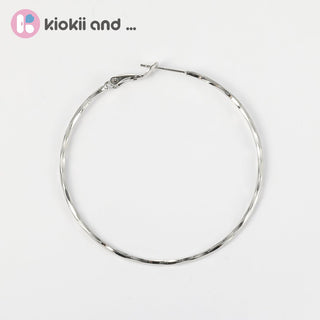 Arch14 Shining Ultra - Slim Hammered Silver Hoop Earrings by Arch14 – Earrings photo