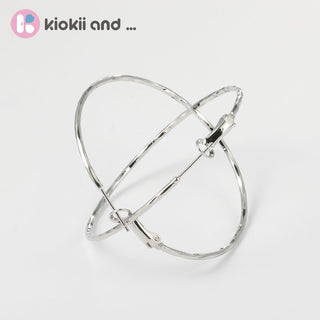 Arch14 Shining Ultra - Slim Hammered Silver Hoop Earrings by Arch14 – Earrings photo