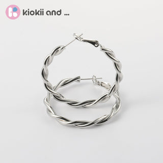 Arch14 Sophisticated Braided Loop 18K Gold Hoop Earrings by Arch14 – Earrings photo