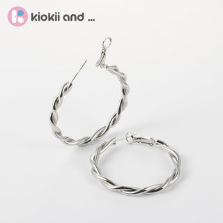 Arch14 Sophisticated Braided Loop 18K Gold Hoop Earrings by Arch14 – Earrings photo