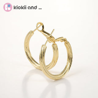 Arch14 Vintage Style Woven 18K Gold - Plated Hoop Earring by Arch14 – Earrings