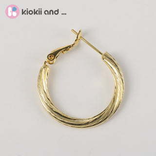 Arch14 Vintage Style Woven 18K Gold - Plated Hoop Earring by Arch14 – Earrings