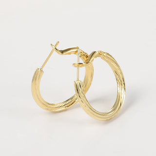 Arch14 Vintage Style Woven 18K Gold - Plated Hoop Earring by Arch14 – Earrings
