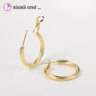 Arch14 Vintage Style Woven 18K Gold - Plated Hoop Earring by Arch14 – Earrings