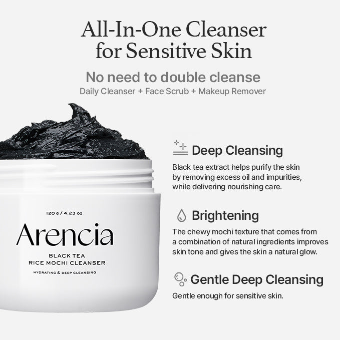 Arencia Black Tea & Yuzu Cleanser 120g by Arencia – Facial Cleanser