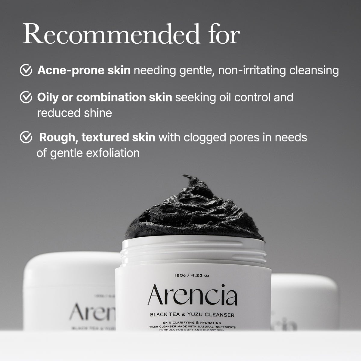 Arencia Black Tea & Yuzu Cleanser 120g by Arencia – Facial Cleanser