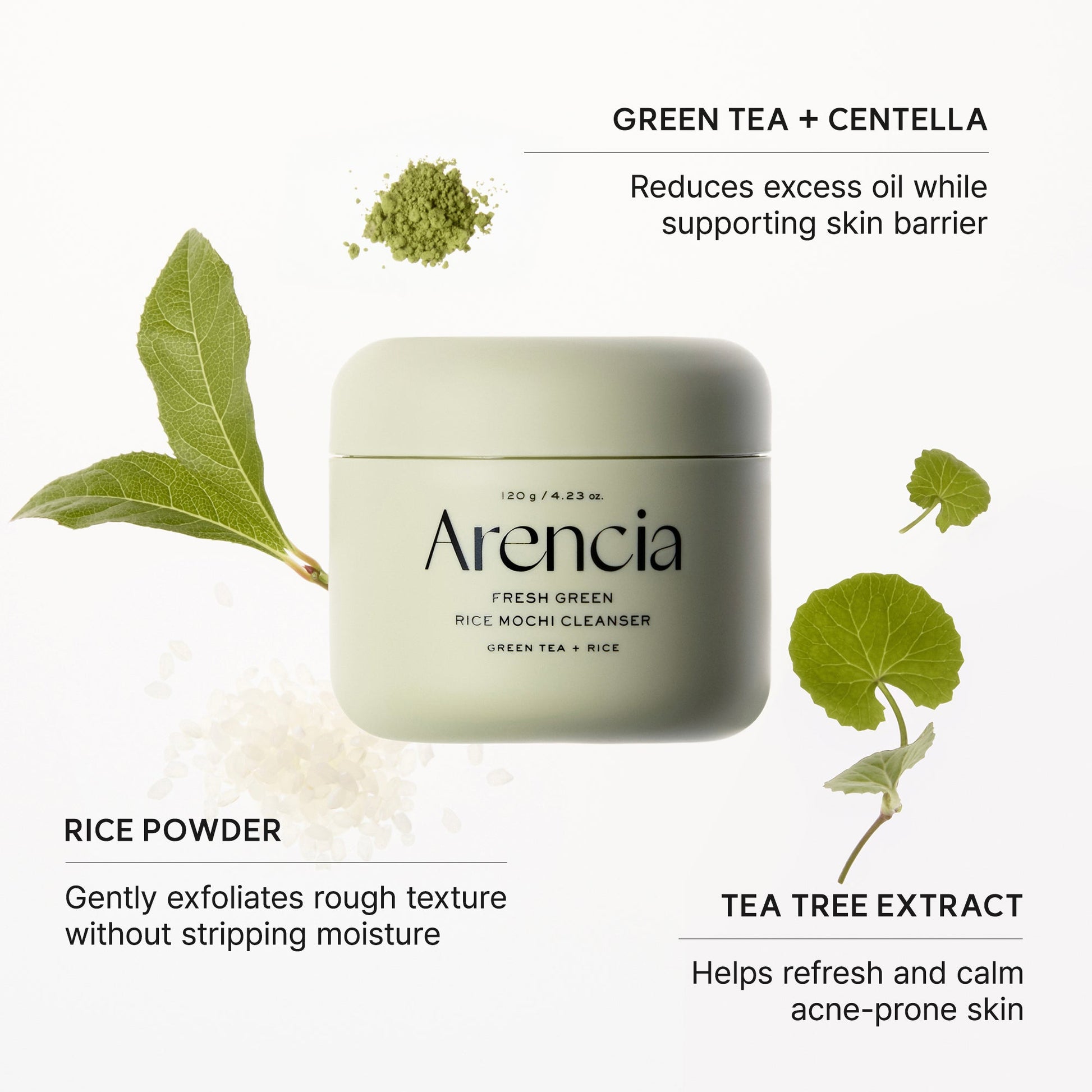 Arencia Fresh Green Rice Mochi Cleanser 120g by Arencia – Facial Cleanser