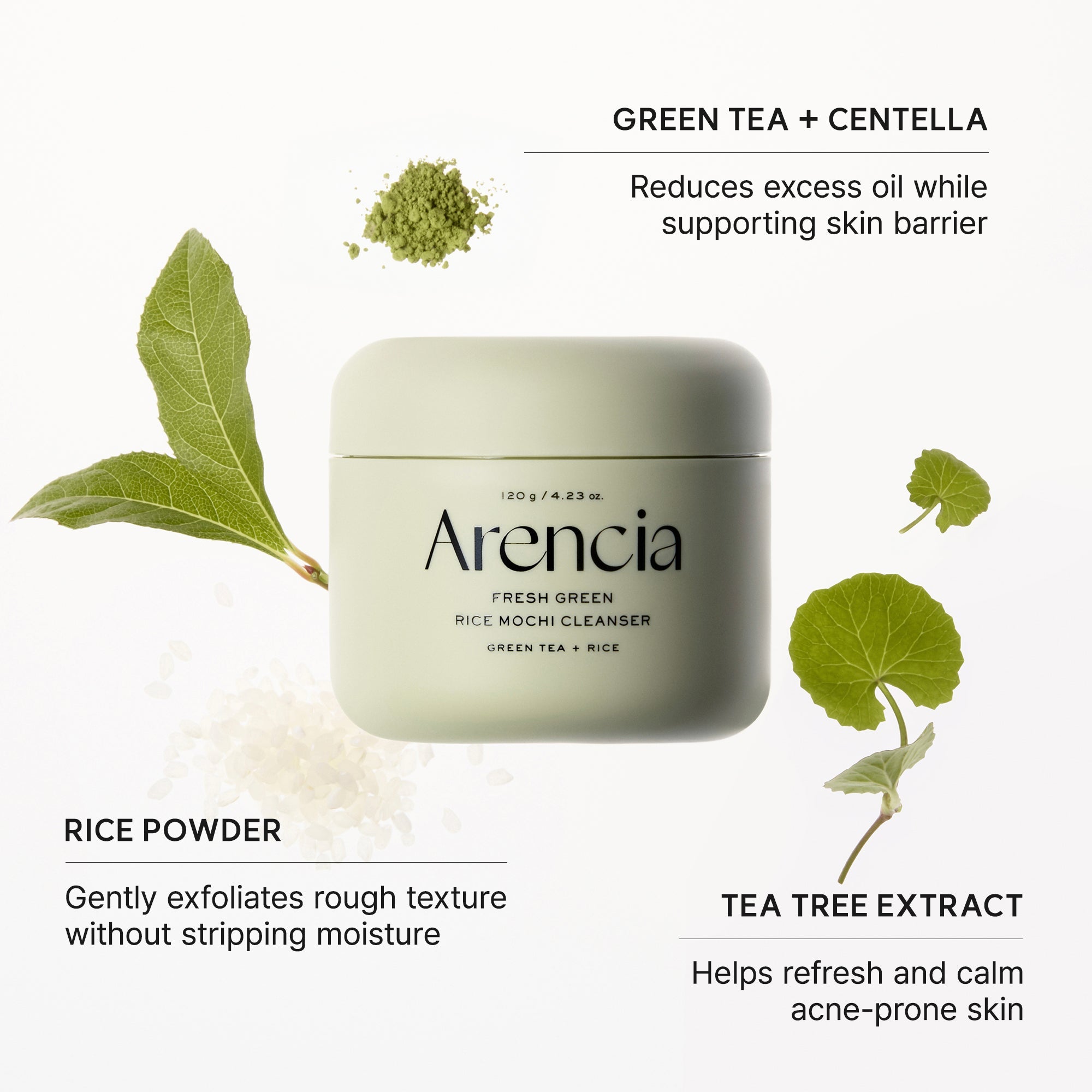 Arencia Fresh Green Rice Mochi Cleanser 120g by Arencia – Facial Cleanser