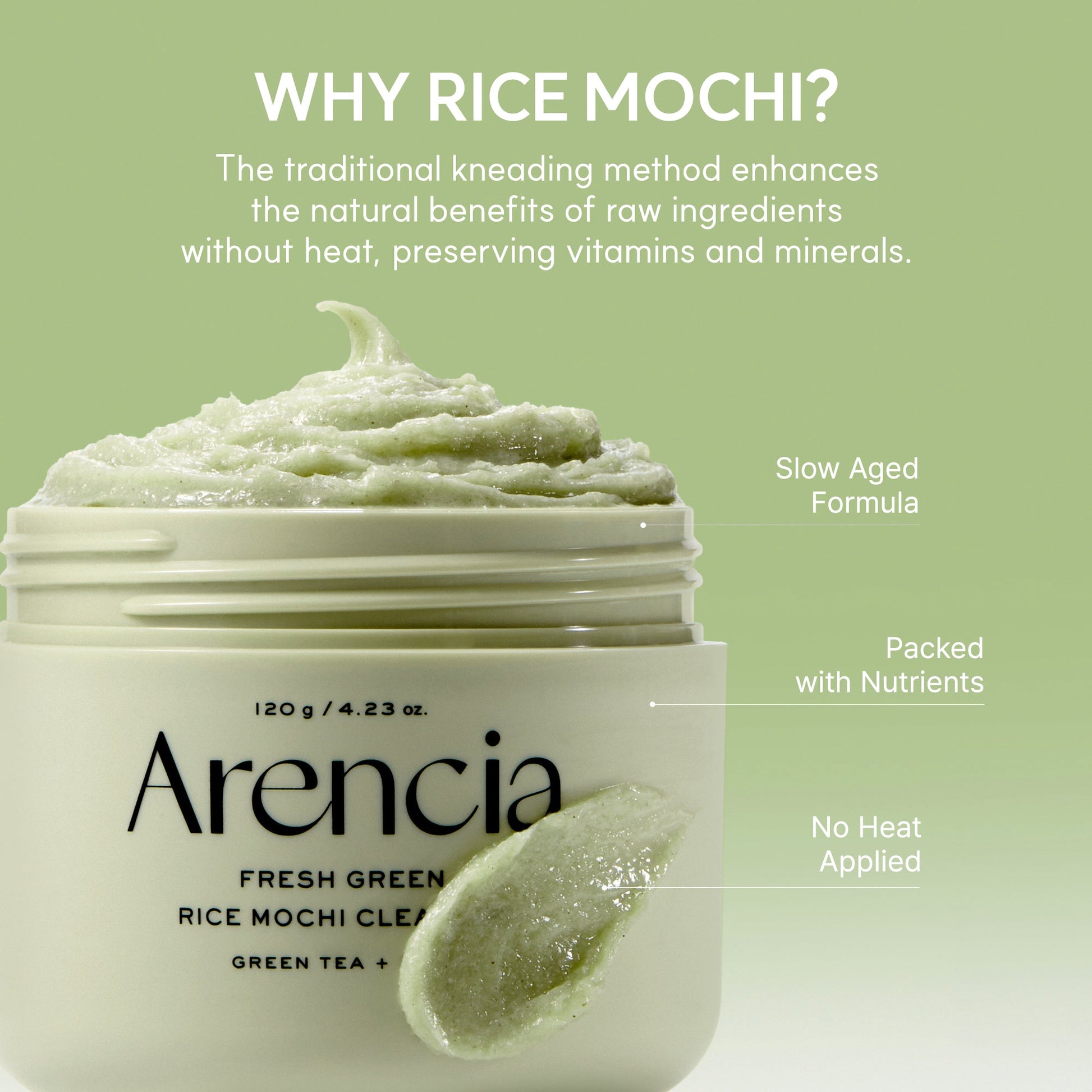Arencia Fresh Green Rice Mochi Cleanser 120g by Arencia – Facial Cleanser