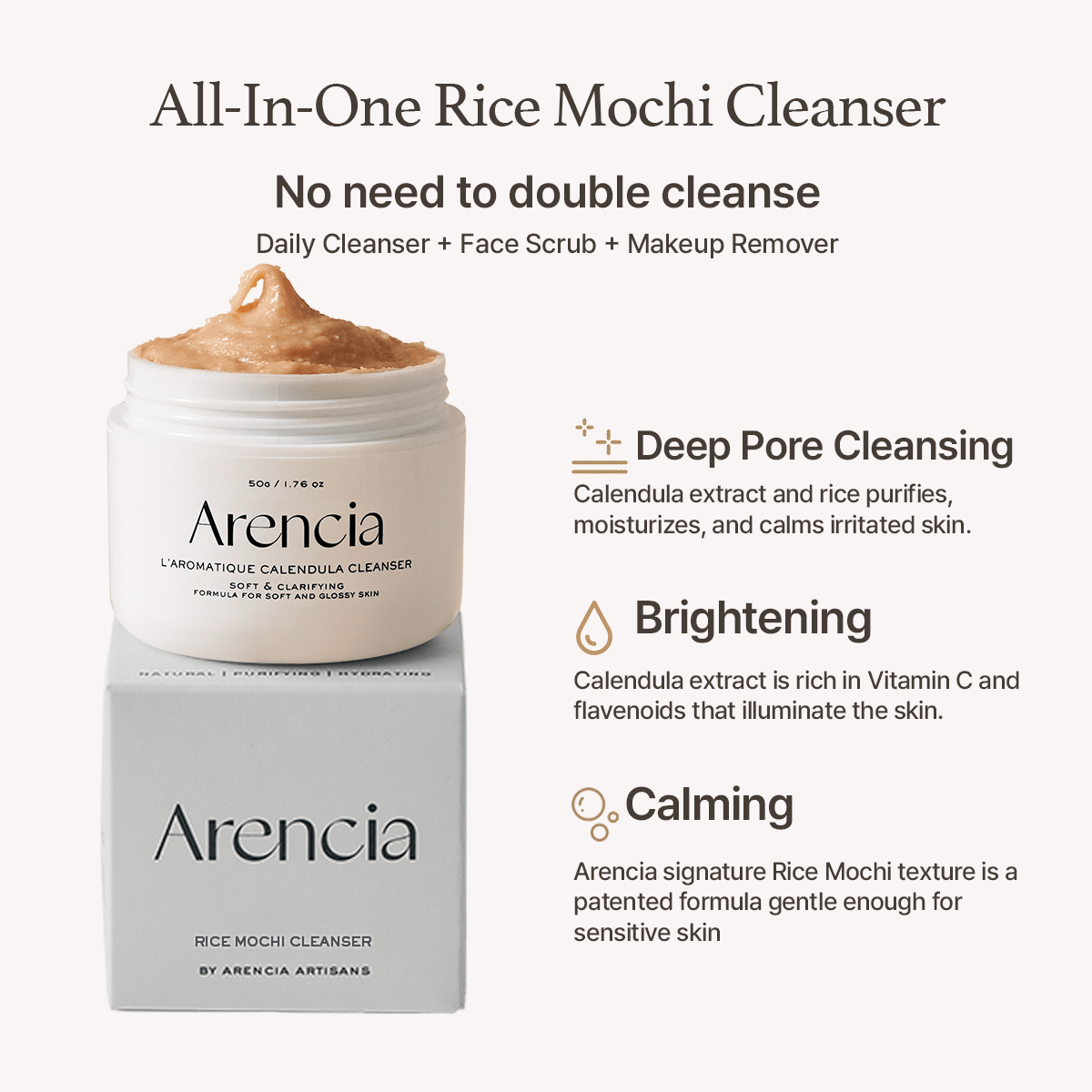 Arencia Laromatique Calendula Cleanser 120g by Arencia – Facial Cleanser