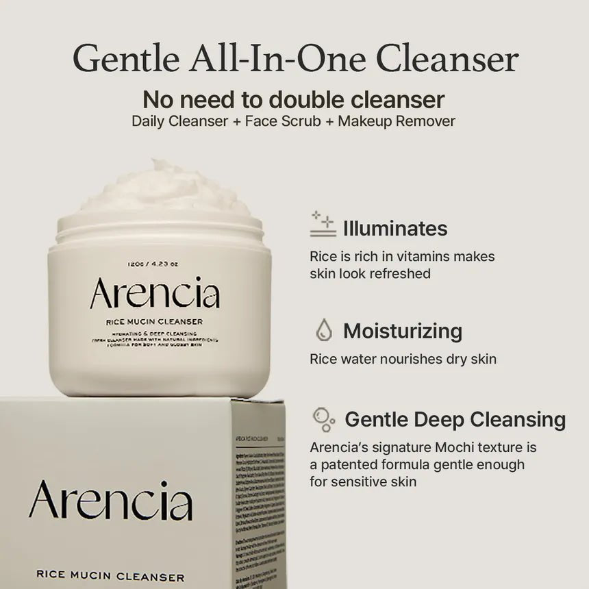 Arencia Rice Mucin Cleanser 120g by Arencia – Facial Cleanser
