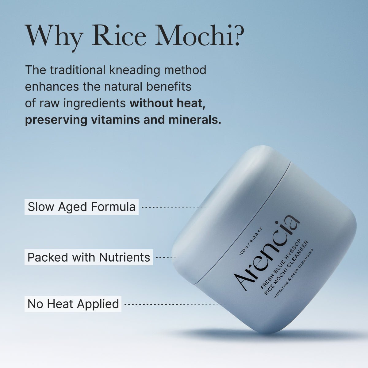 Arencia Royal Blue Hyssop Rice Mochi Cleanser 120g by Arencia – Facial Cleanser
