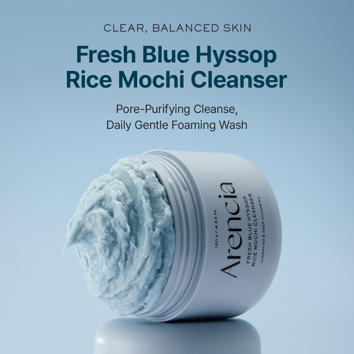 Arencia Royal Blue Hyssop Rice Mochi Cleanser 120g by Arencia – Facial Cleanser