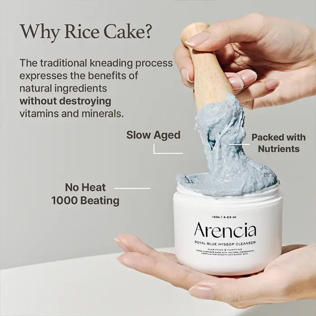 Arencia Royal Blue Hyssop Rice Mochi Cleanser 120g by Arencia – Facial Cleanser