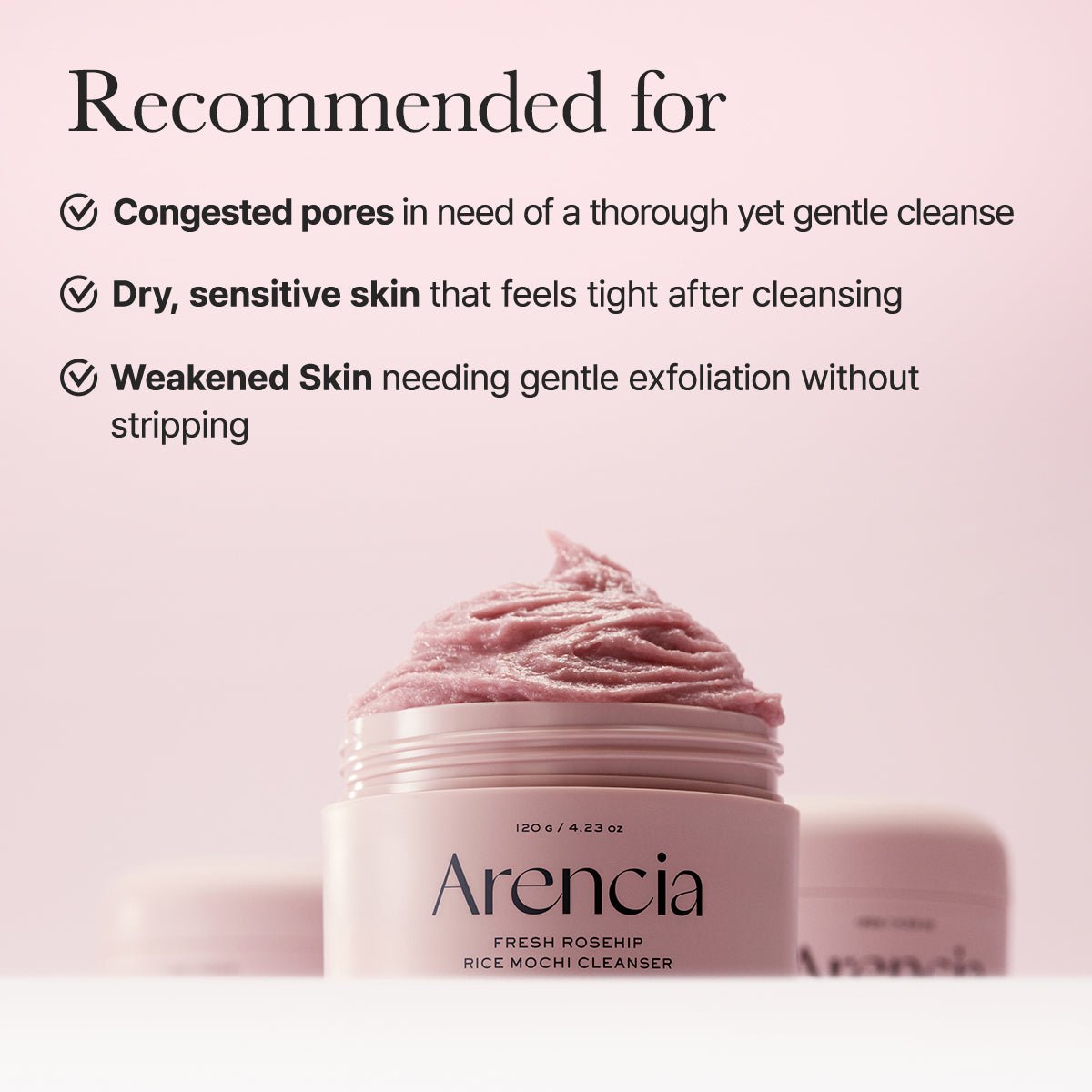 Arencia Royal Rosehip Rice Mochi Cleanser 120g by Arencia – Facial Cleanser