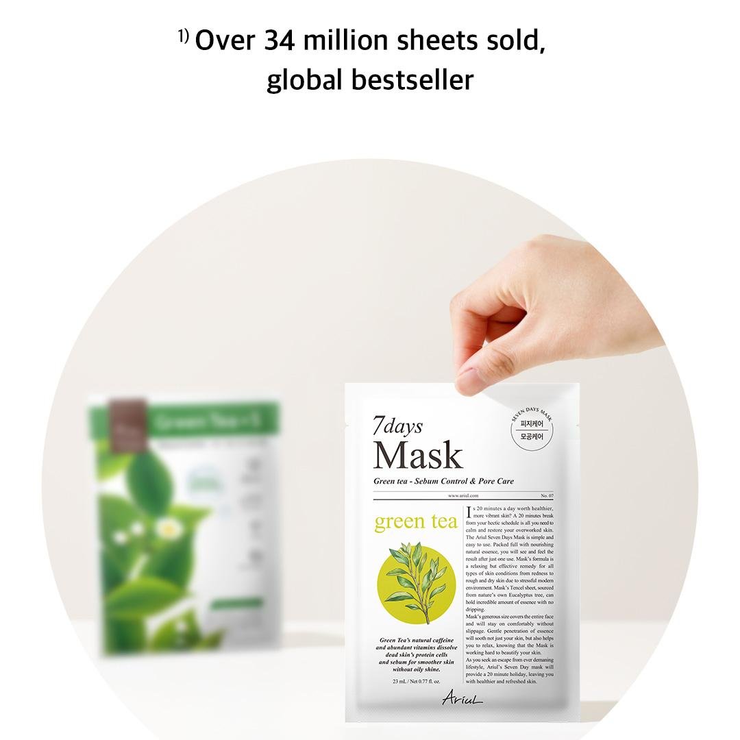 ARIUL 7days Mask Green Tea S 1pc by Ariul – Sheet Mask