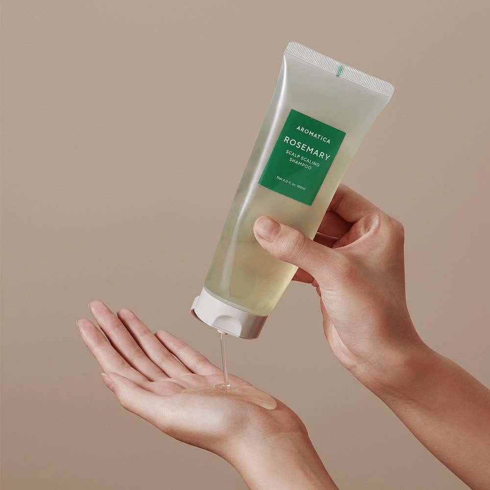 Aromatica Rosemary Scalp Scaling Shampoo 180ml + Root Enhancer 100ml by Aromatica – Bundle