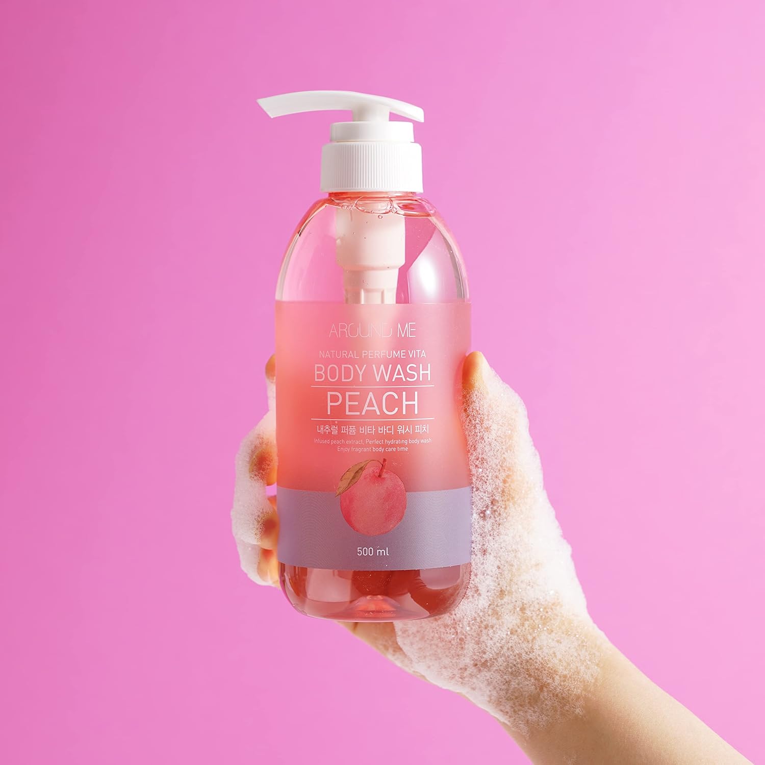 AROUND ME Perfume Vita Body Wash Peach 500ml by Around Me – Body Wash