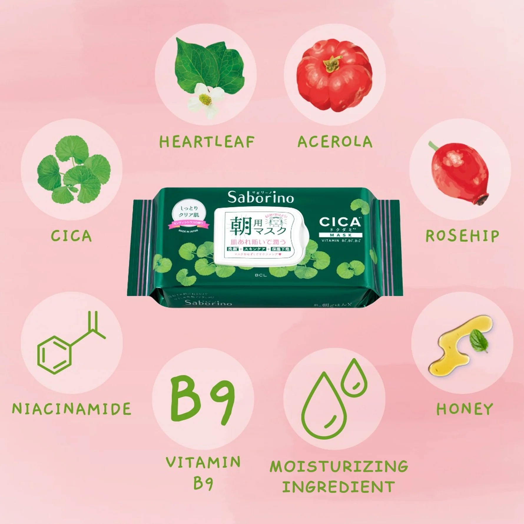 BCL Saborino Morning Facial Sheet Cicacare Mask (28 Sheets) by BCL – Sheet Mask