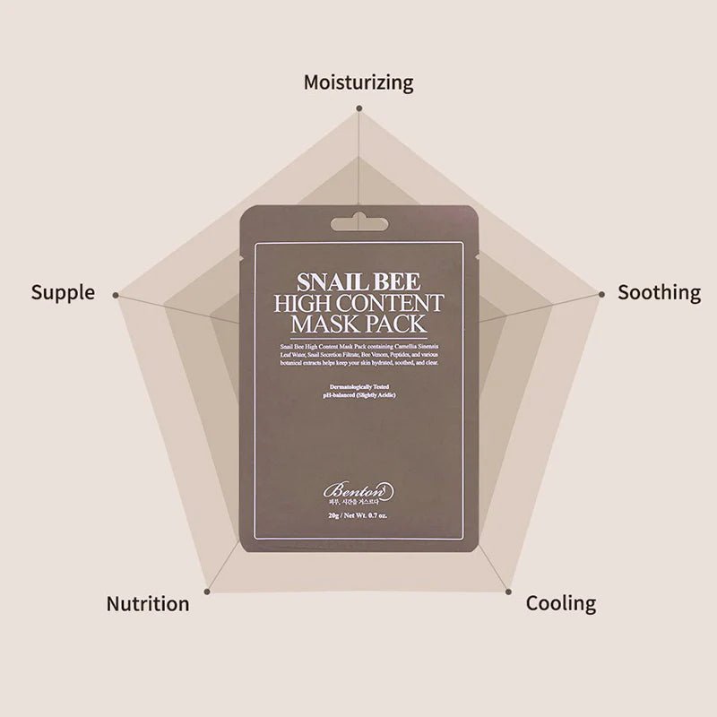 Benton Snail Bee High Content Mask Pack 1pc by Benton – Sheet Mask