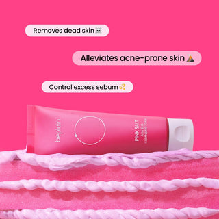 BEPLAIN Pink Salt AHA BHA Cleansing Foam 120ml by Beplain – Facial Cleanser