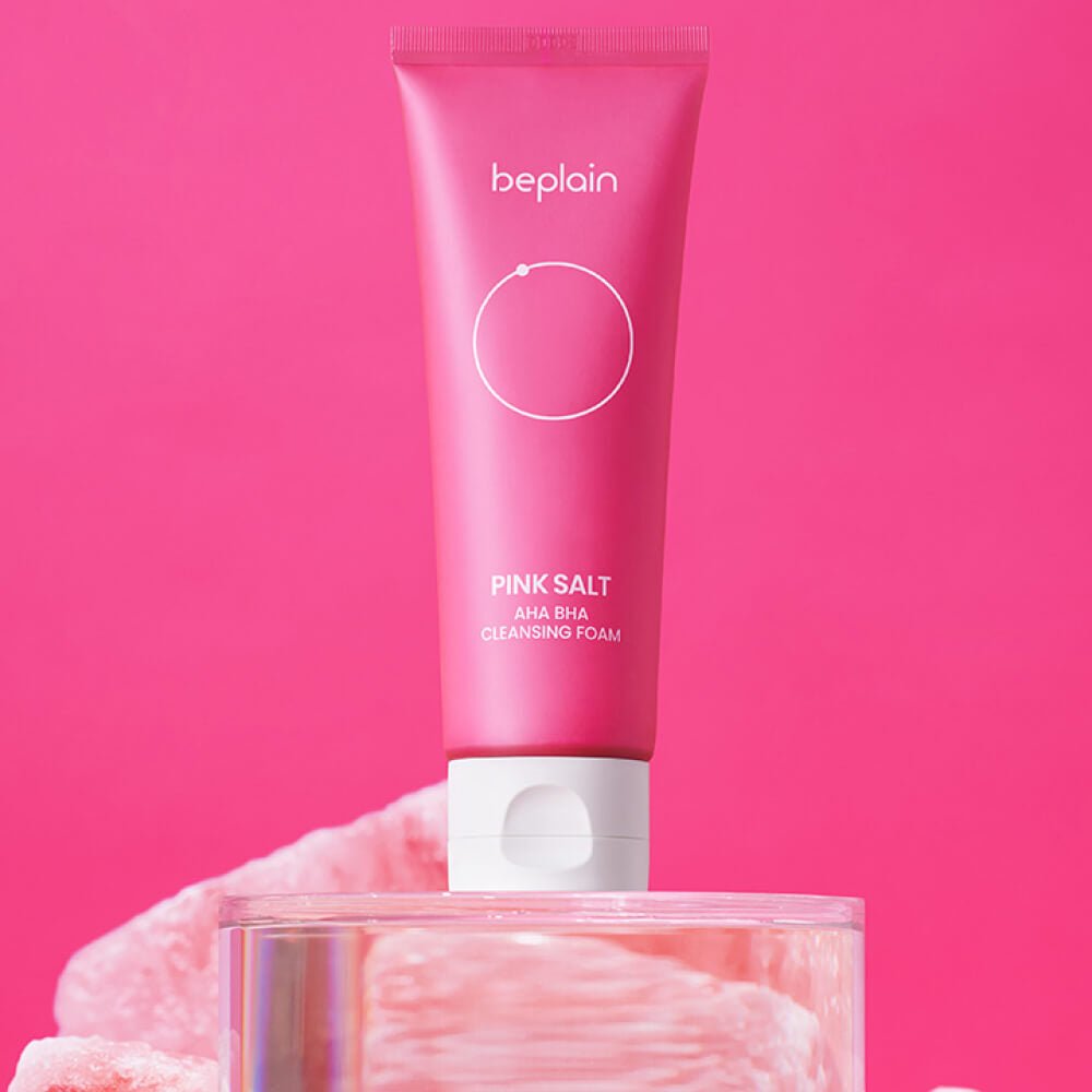 BEPLAIN Pink Salt AHA BHA Cleansing Foam 120ml by Beplain – Facial Cleanser