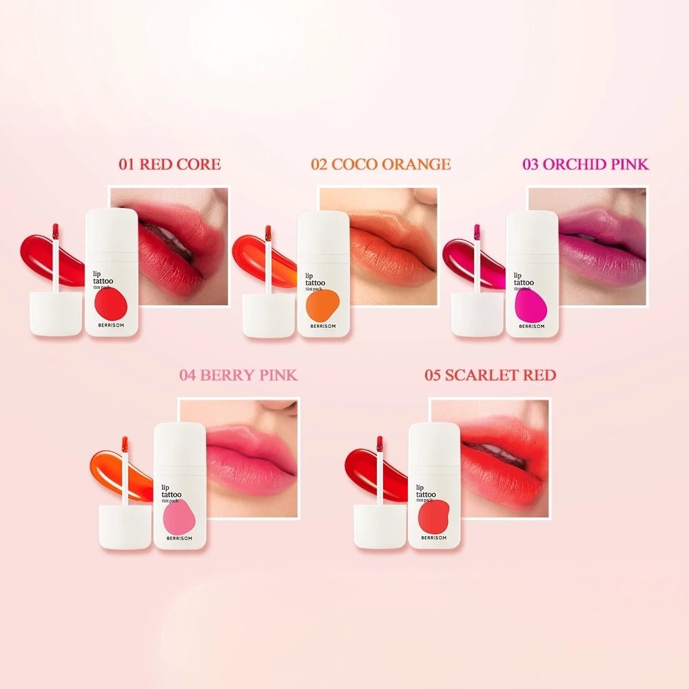 Berrisom Water Plumping Lip Tattoo 5 Colors by Berrisom – Lip Tint & Stain
