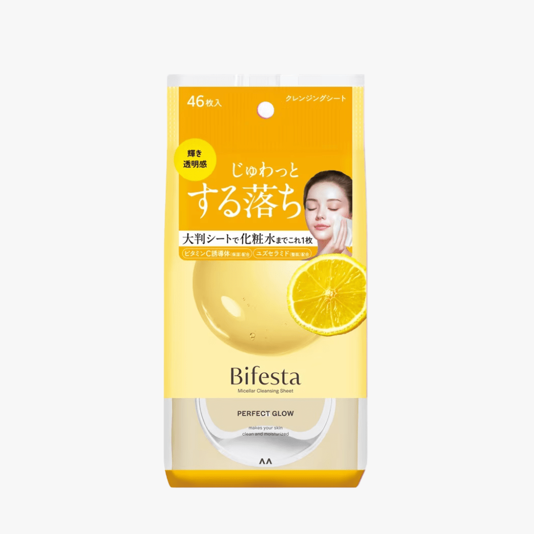 BIFESTA Micellar Cleansing Sheet Perfect Glow 46pcs by Bifesta – Makeup Remover