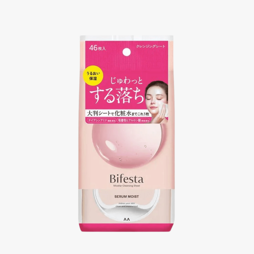 BIFESTA Micellar Cleansing Sheet Serum Moist 46pcs by Bifesta – Makeup Remover