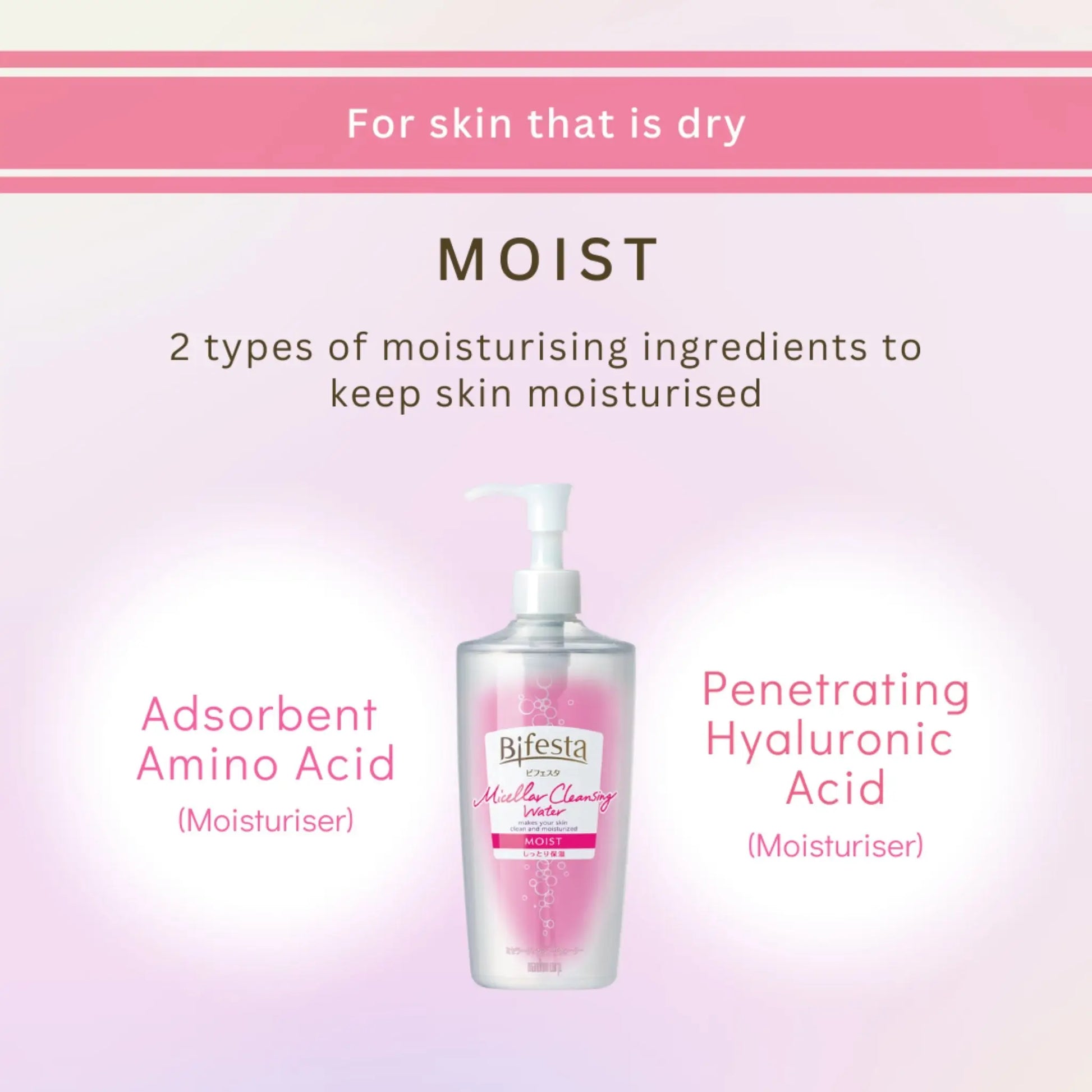 BIFESTA Micellar Cleansing Water Moist 400ml by Bifesta – Facial Cleanser