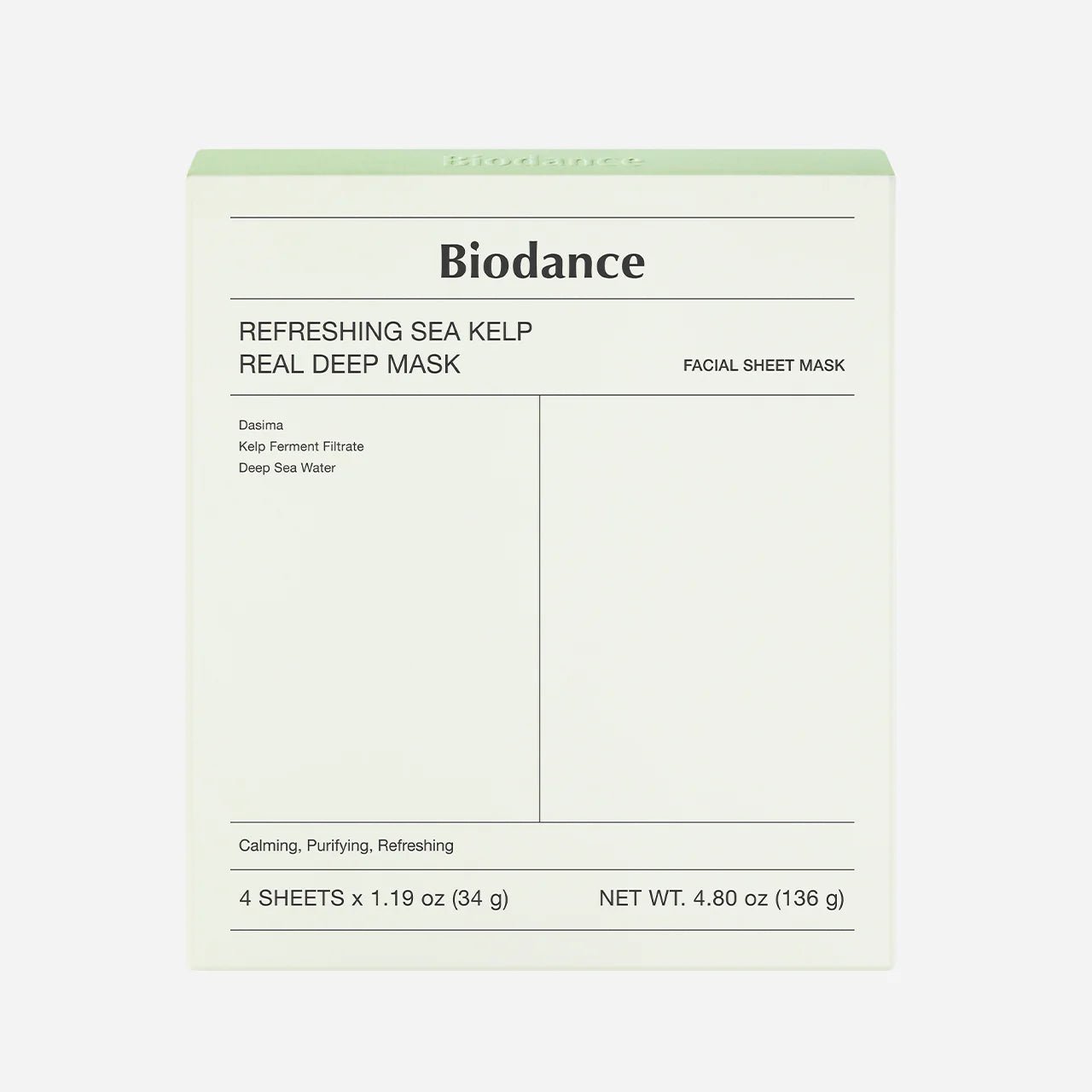 Biodance Refreshing Sea Kelp Real Deep Mask (Green) by Biodance – Sheet Mask