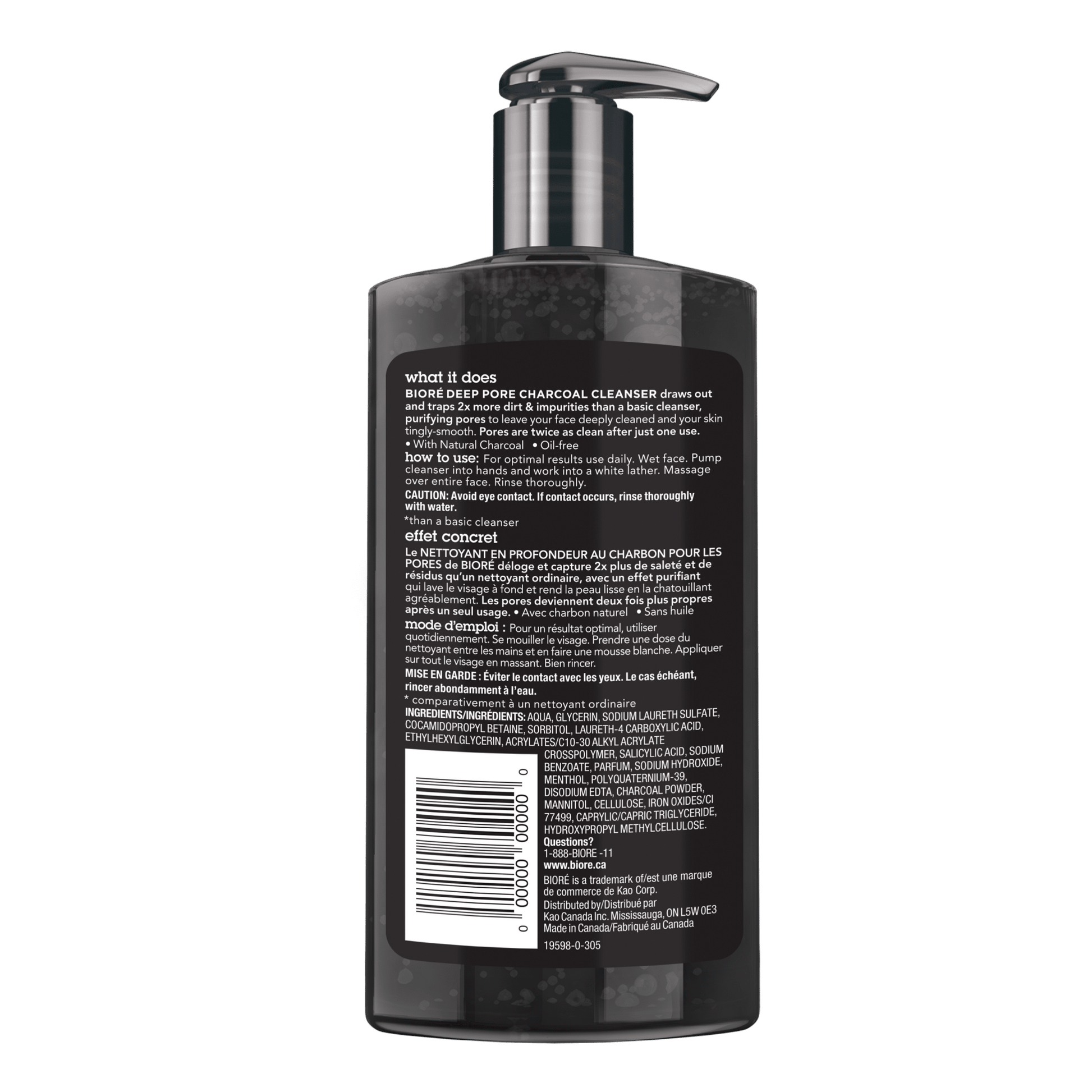 Bioré Deep Pore Charcoal Cleanser 200ml by Biore – Facial Cleanser