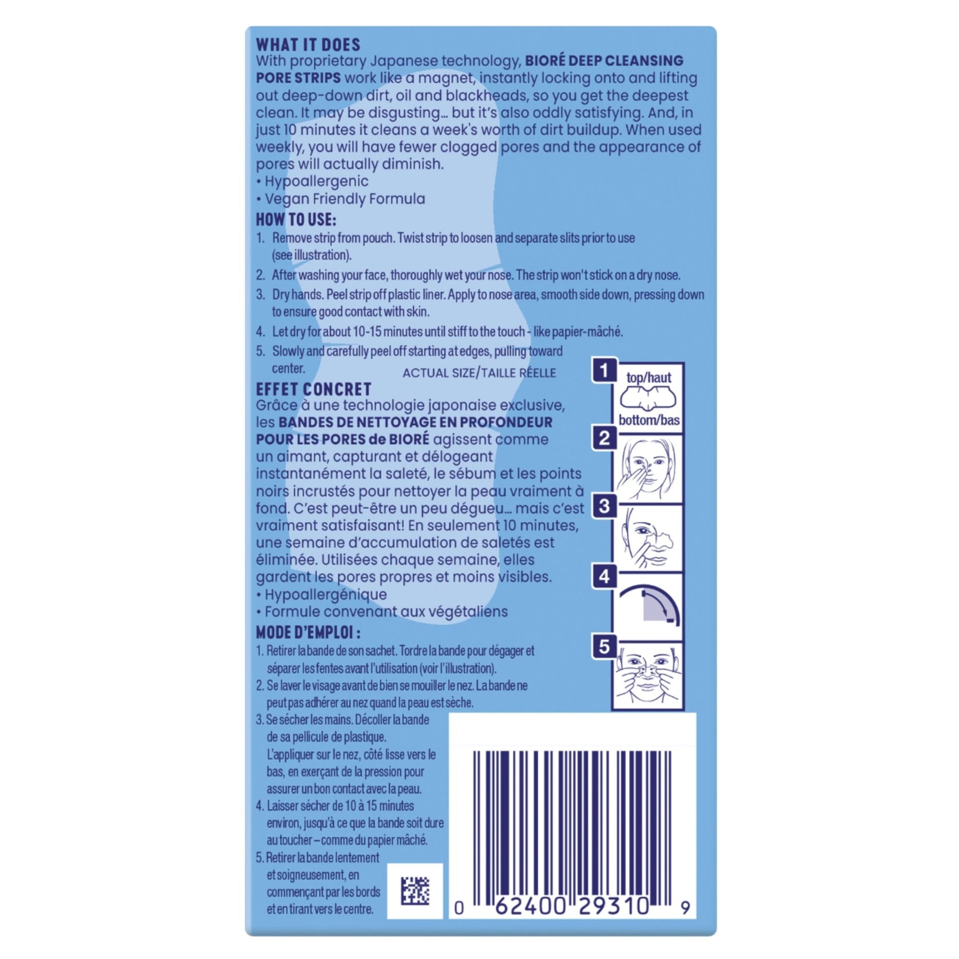 Bioré Original Deep Cleansing Pore Strips 4pc by Biore – Blackhead Strips
