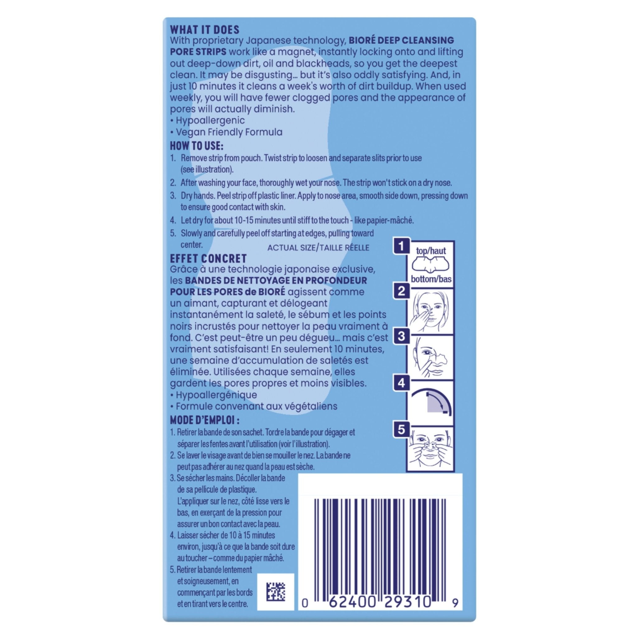 Bioré Original Deep Cleansing Pore Strips 4pc by Biore – Blackhead Strips