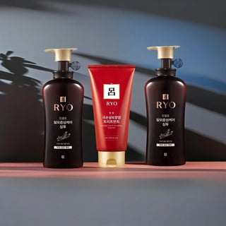 Black Shampoo 490mlx2 & Treatment 300ml Set - RYO | Kiokii and...