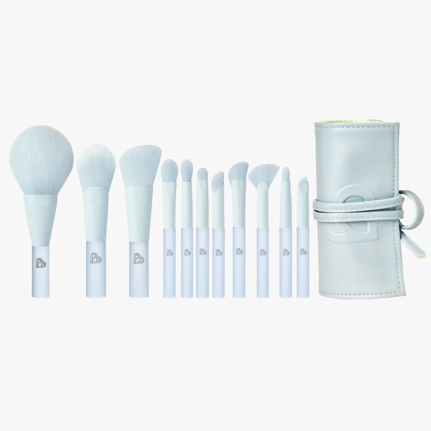 BLJ 11 - Piece Mini Make Up Brush Pouch Set - Travel Set (5 Colors) by BLJ Cosmetics – Brush & Cleaning Tools